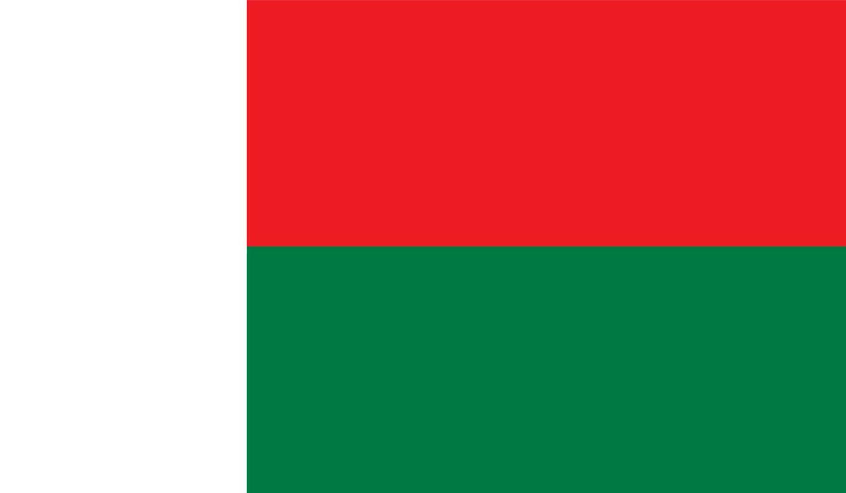 Image du drapeau de Madagascar vecteur