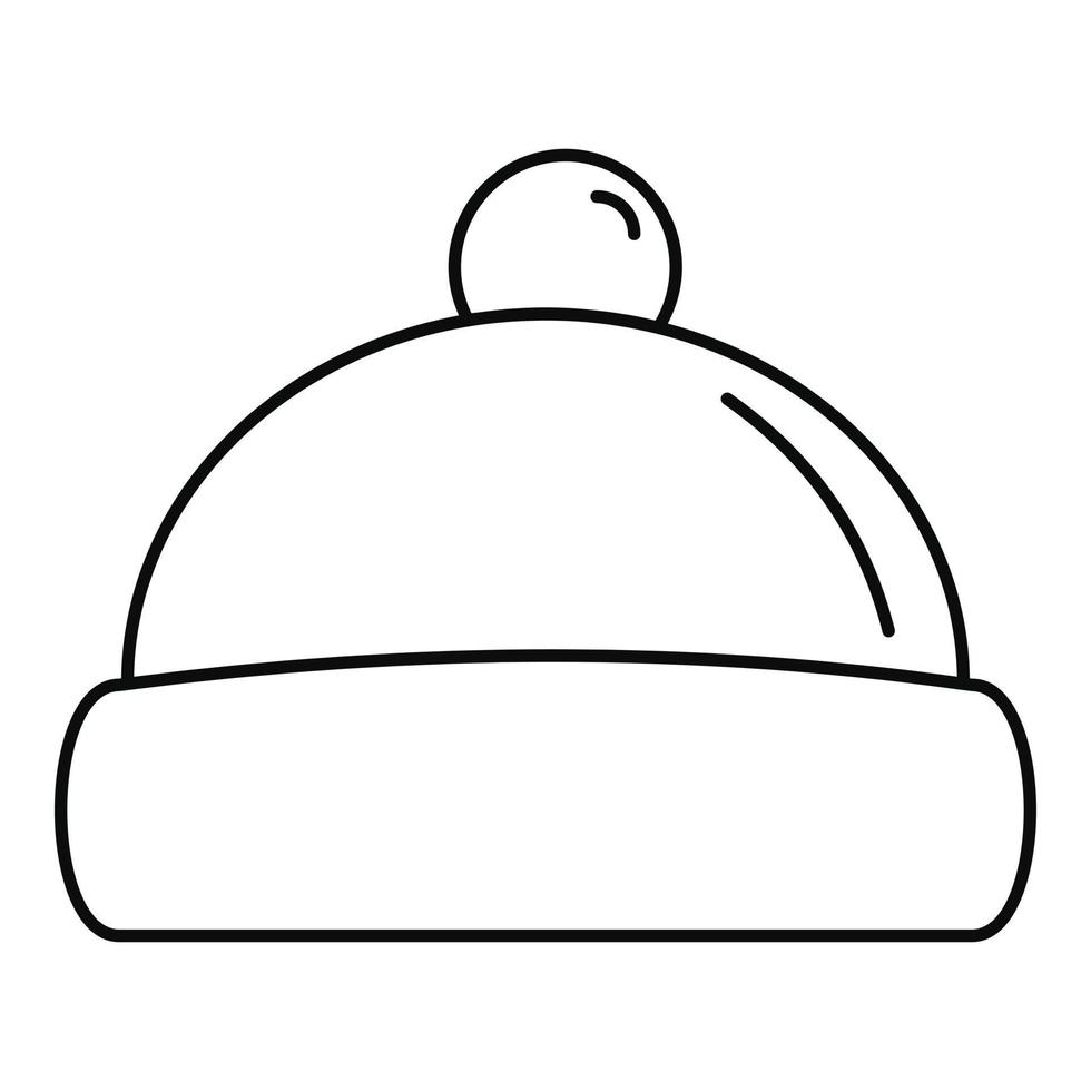 icône de bonnet, style de contour vecteur
