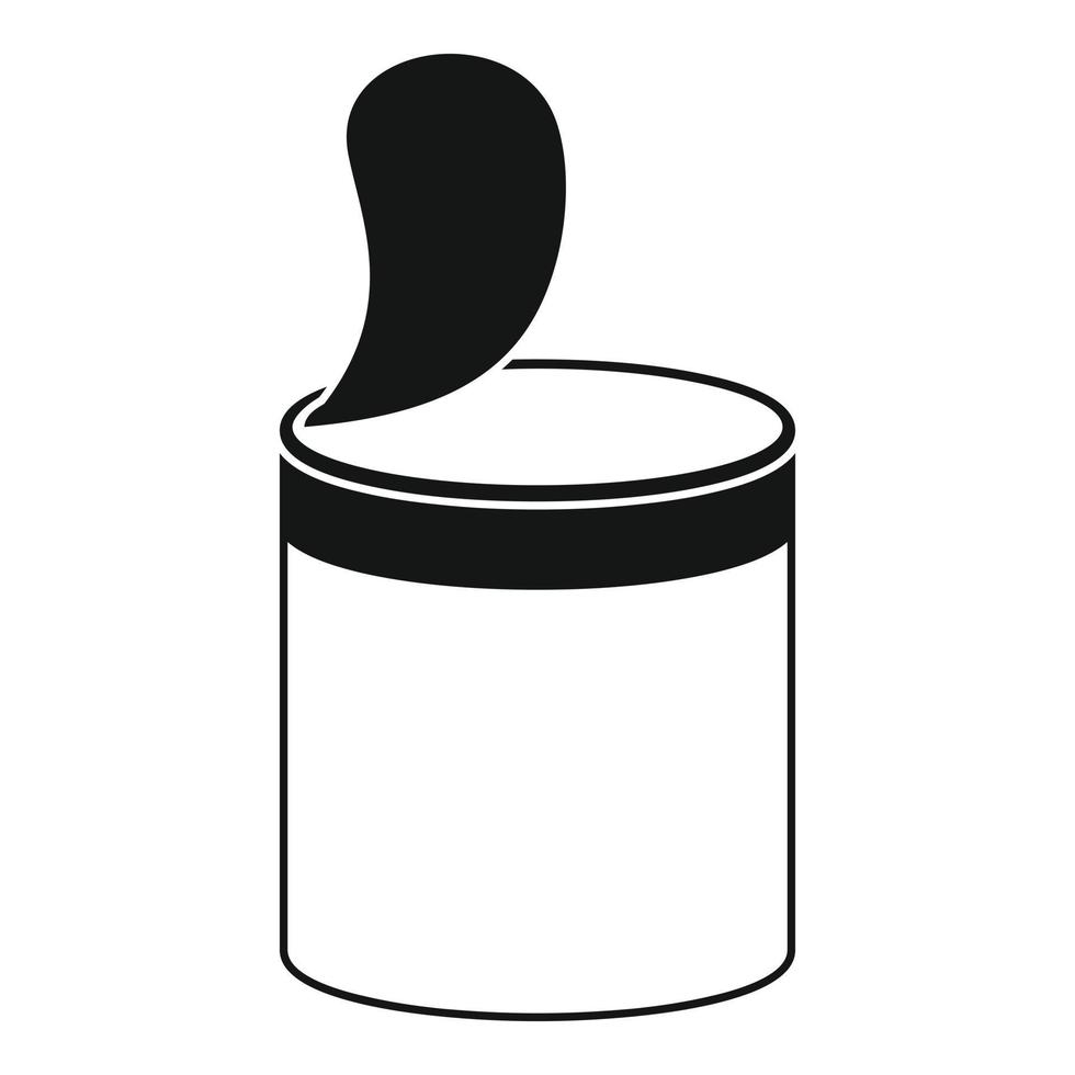 icône de boîte de nourriture ouverte, style simple vecteur