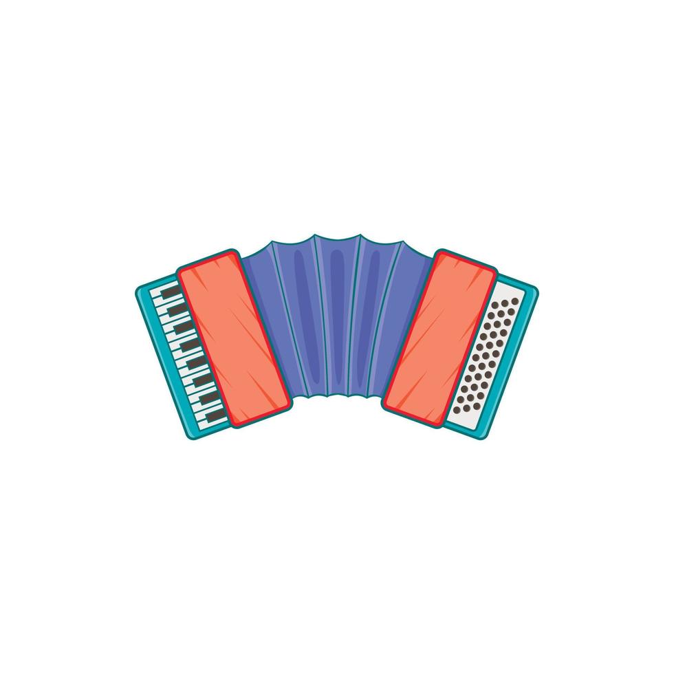 icône d'accordéon, style cartoon vecteur