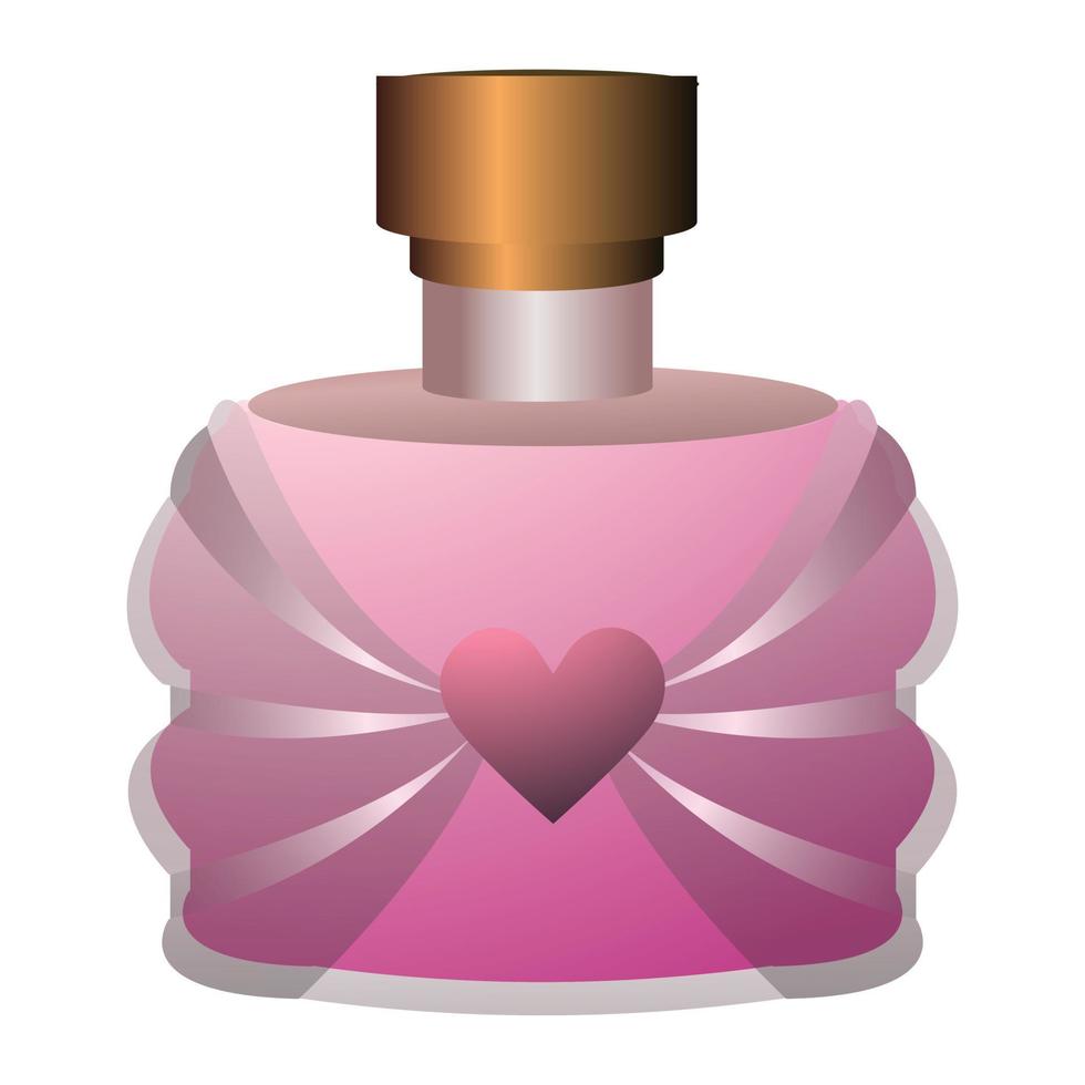 icône de bouteille de parfum d'amour, style cartoon vecteur