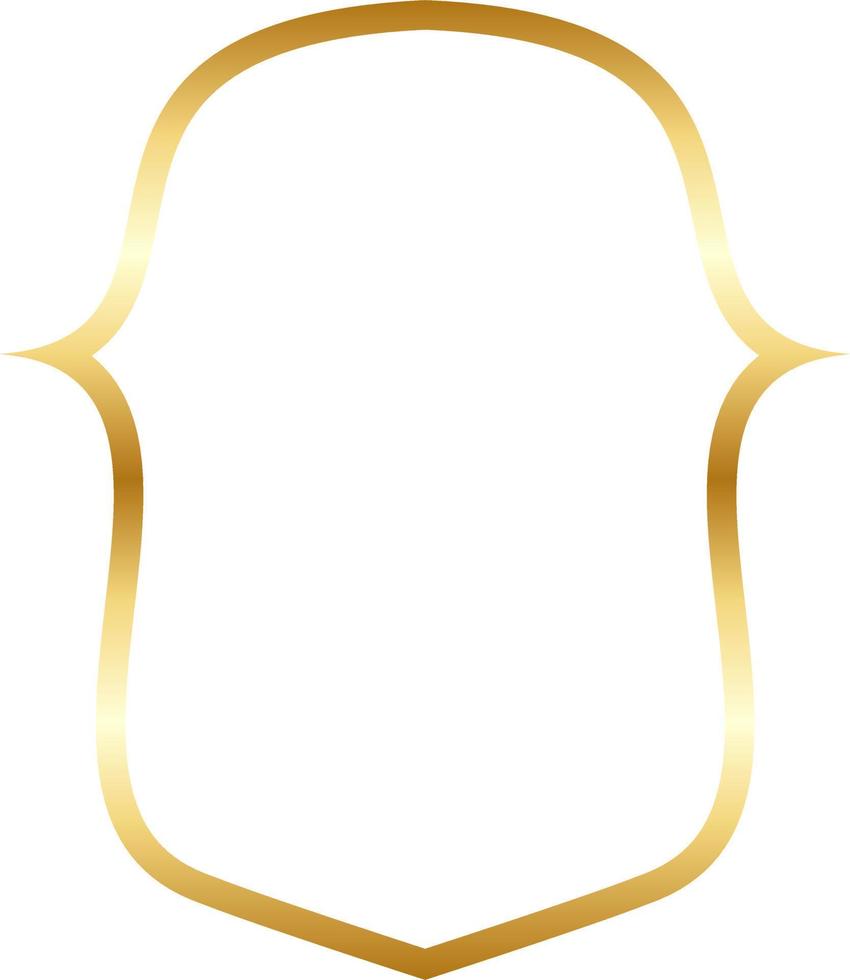 illustration de conception de contour d'étiquette d'insigne d'or vecteur