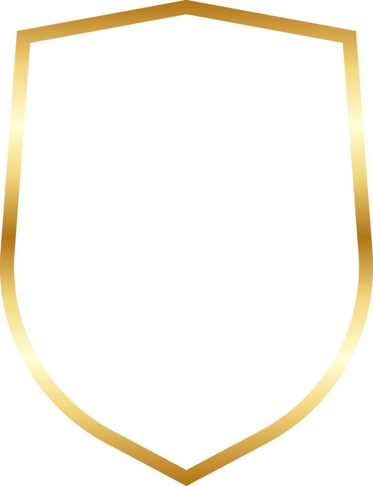 illustration de conception de contour d'étiquette d'insigne d'or vecteur