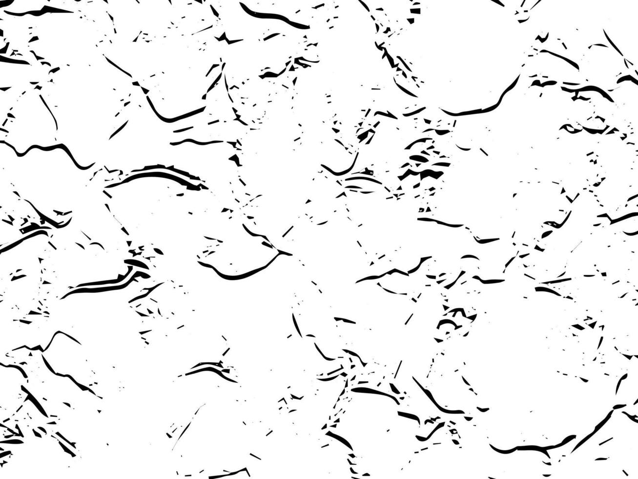 texture vectorielle fissurée rustique avec de nombreuses fissures et rayures. fond abstrait. surface cassée et endommagée. toile de fond vieillie. illustration graphique vectorielle avec blanc transparent. vecteur