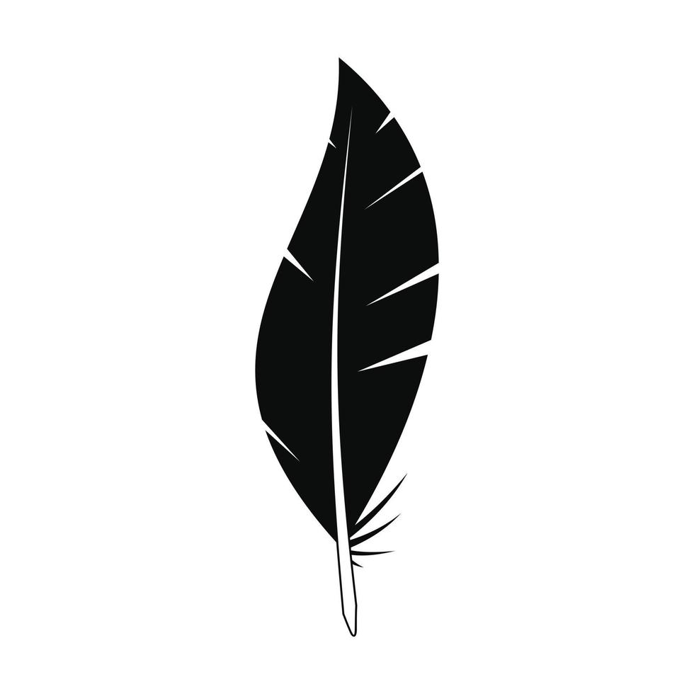 icône de plume abstraite, style simple vecteur