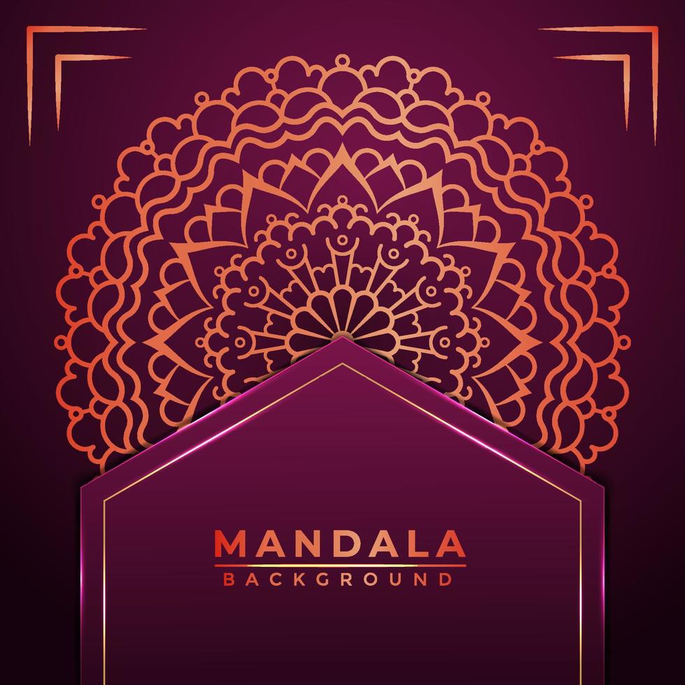 conception de fond de mandala islamique de luxe unique vecteur