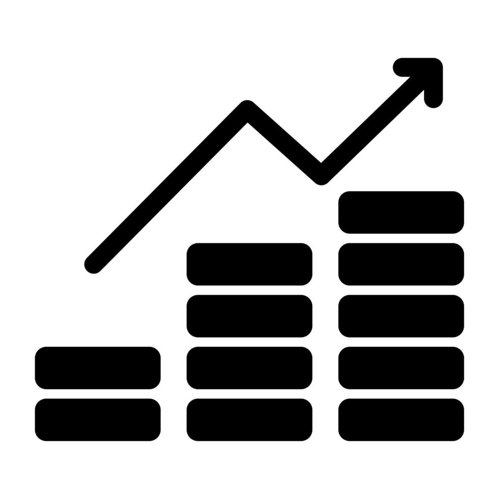 une icône de conception modifiable de tableau financier vecteur