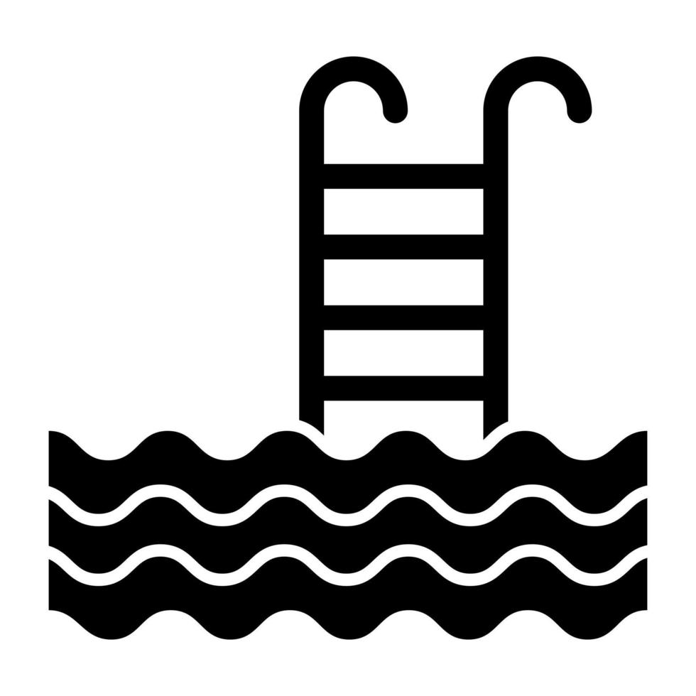 icône de conception modifiable de piscine vecteur