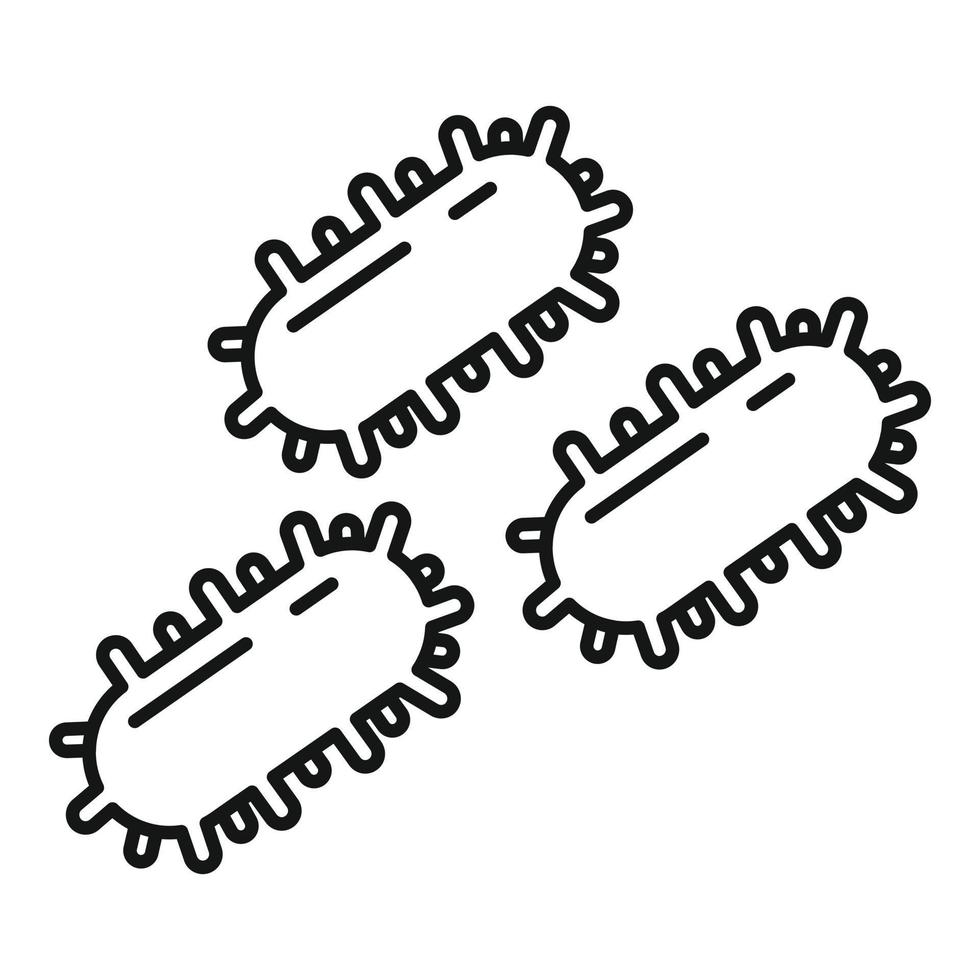 icône de virus d'infection, style de contour vecteur