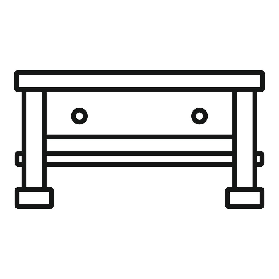 icône de table de travail de charpentier, style de contour vecteur