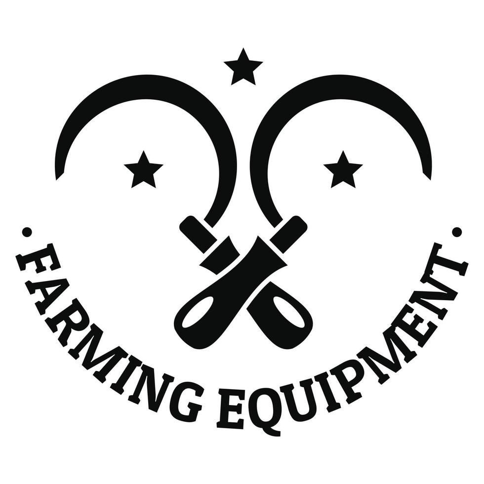 logo d'équipement agricole, style simple vecteur