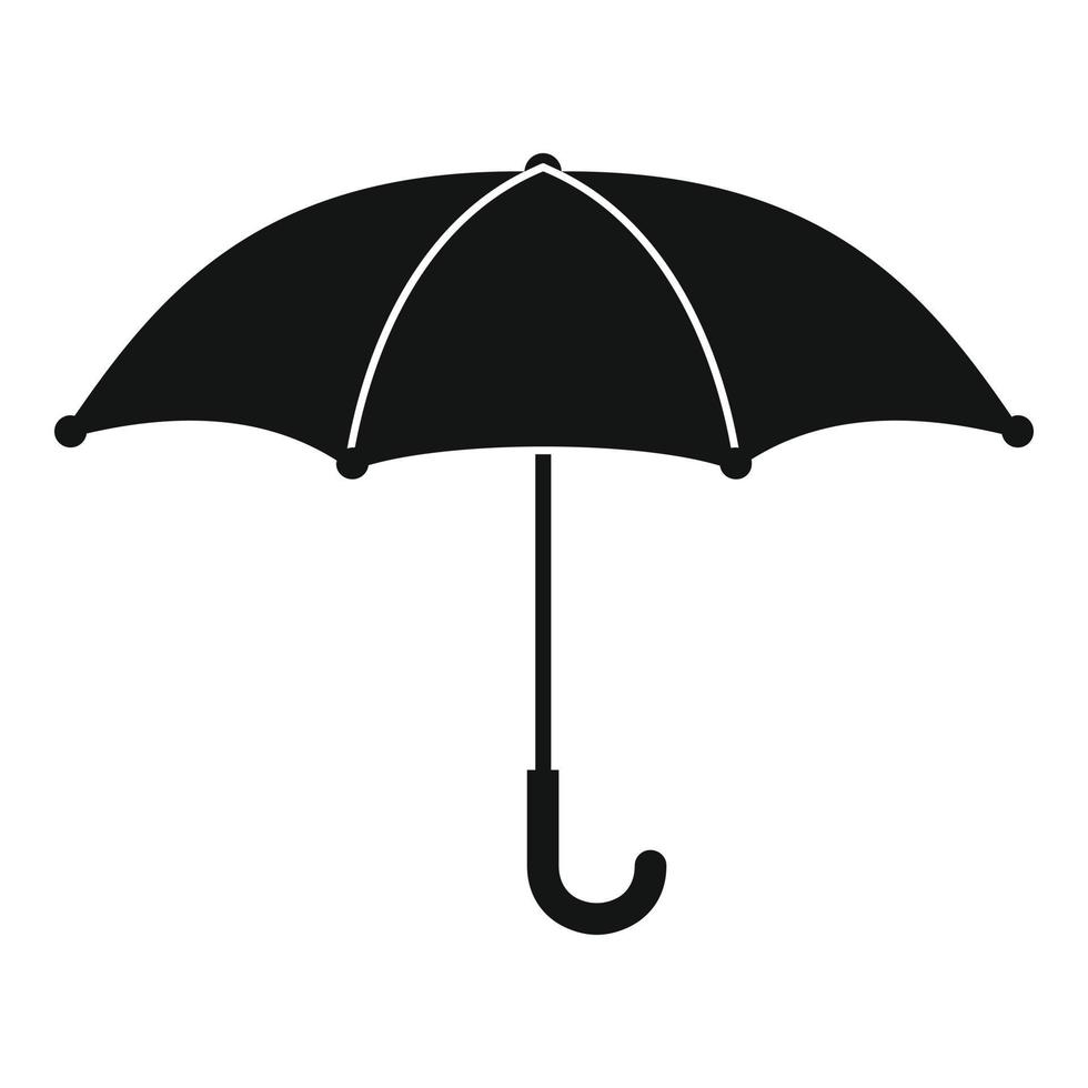 icône de parapluie, style noir simple vecteur