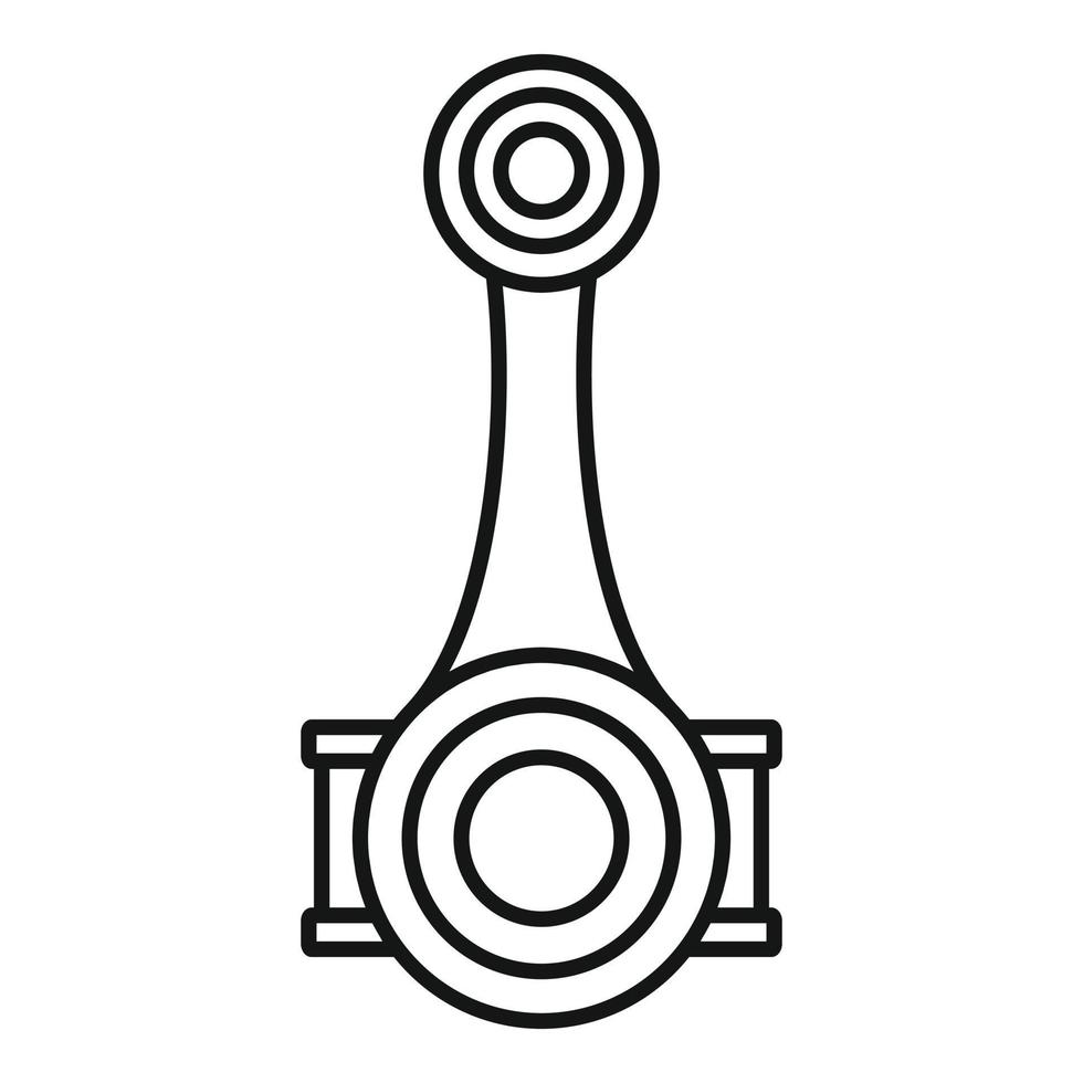 icône d'arbre de bielle de piston, style de contour vecteur