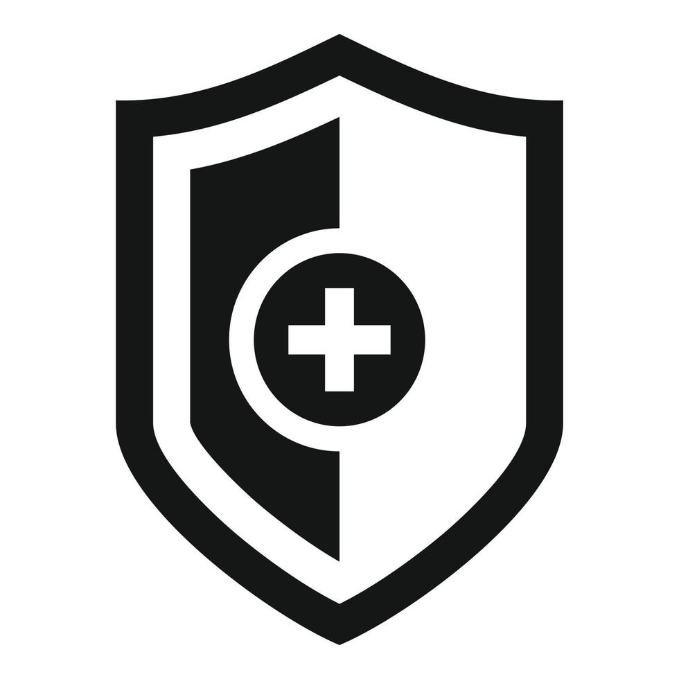icône de protection de la clinique médicale, style simple vecteur