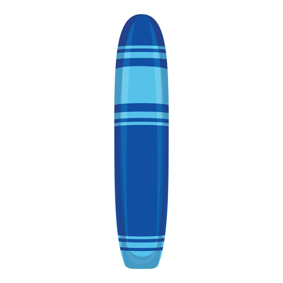 icône de planche de surf bleu bois, style cartoon vecteur
