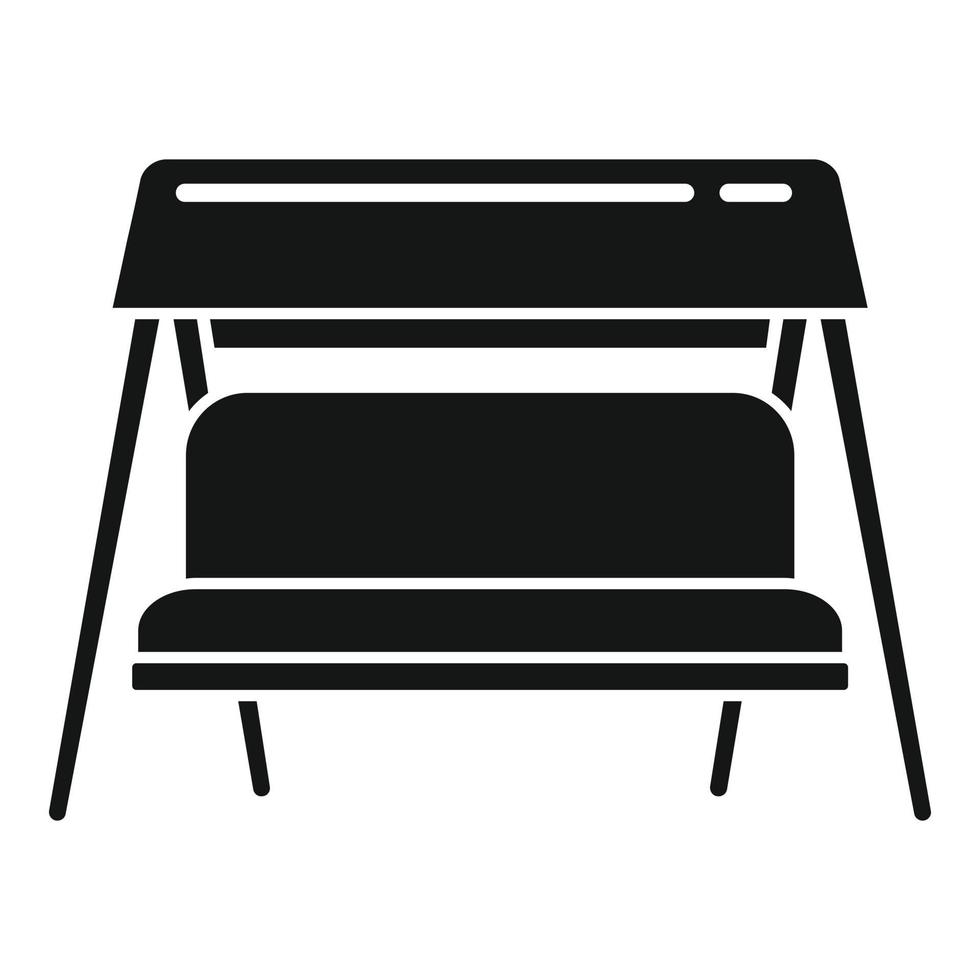 icône de chaise textile swing, style simple vecteur