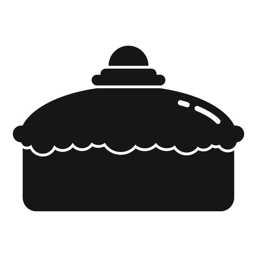 icône de gâteau confiseur, style simple vecteur