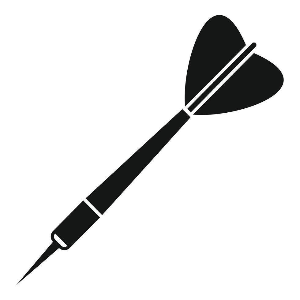 icône de fléchettes de chasse, style simple vecteur