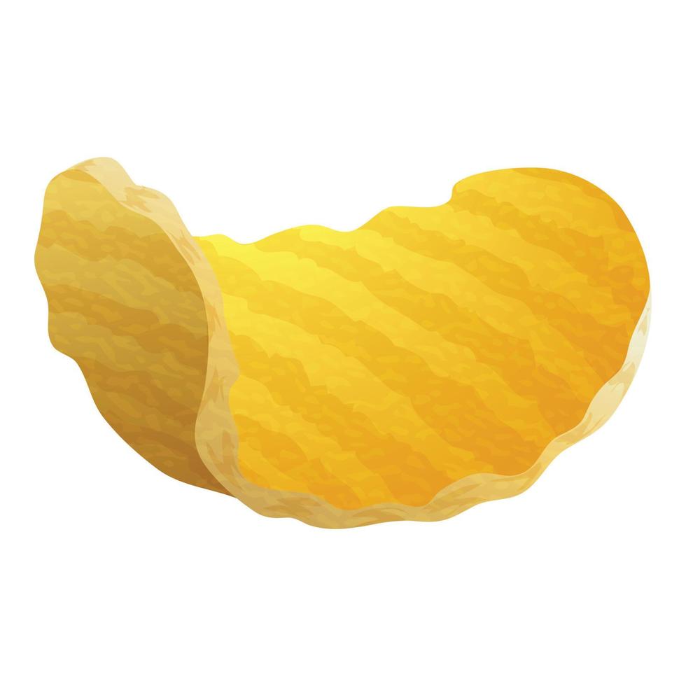 icône de pomme de terre chips vague, style cartoon vecteur