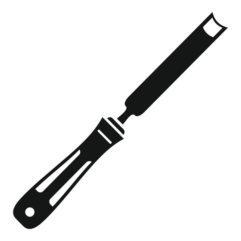 icône d'équipement de ciseau, style simple vecteur