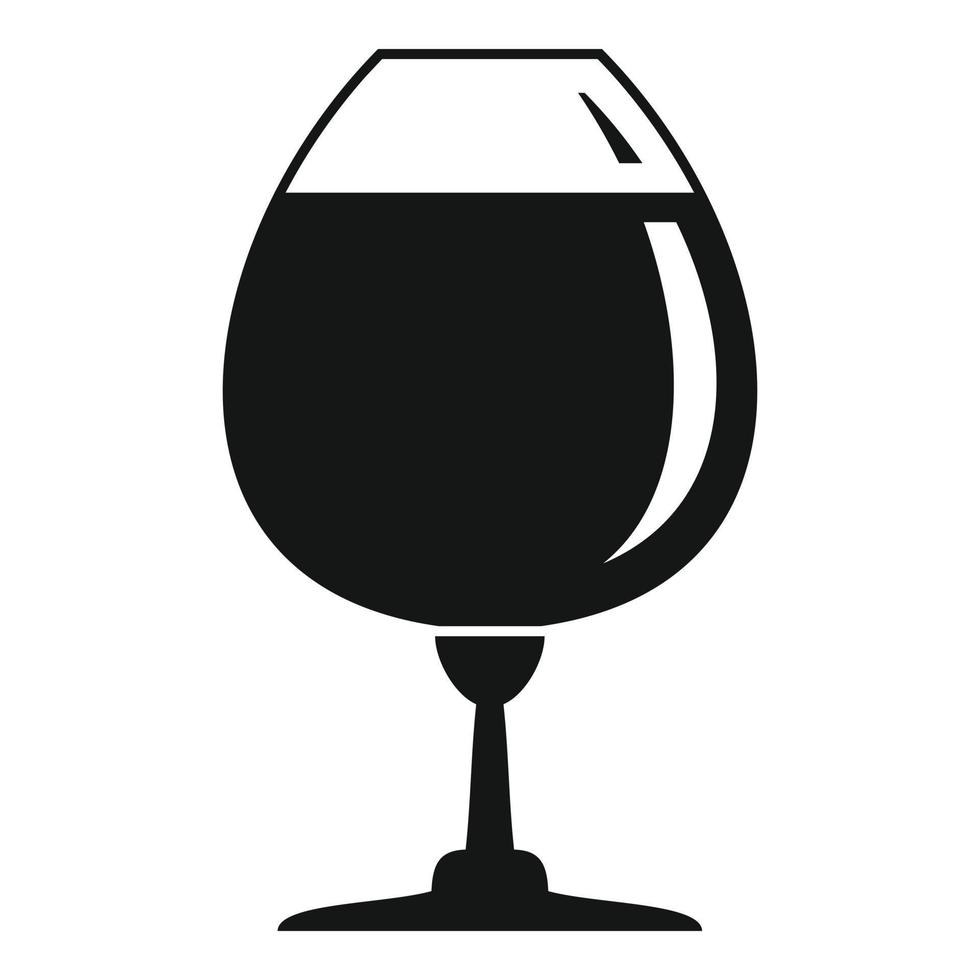 icône de verre à vin petit verre, style simple vecteur