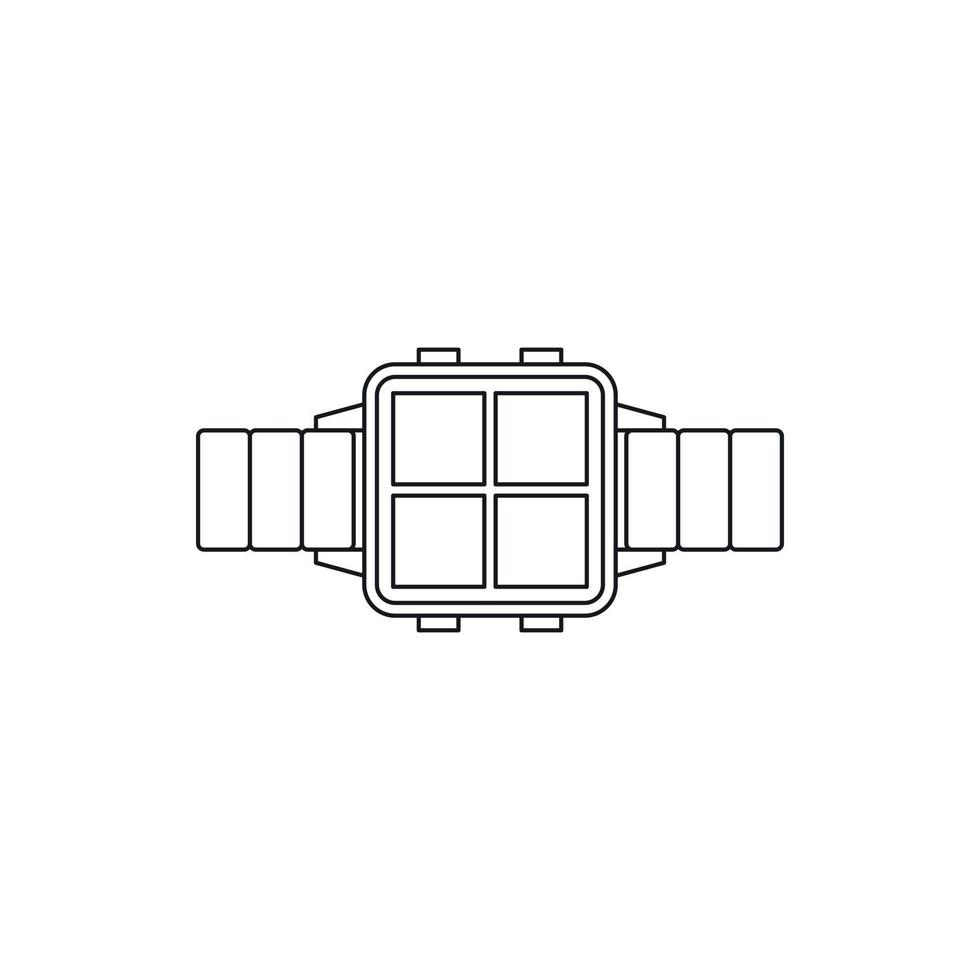 icône de montre intelligente, style de contour vecteur