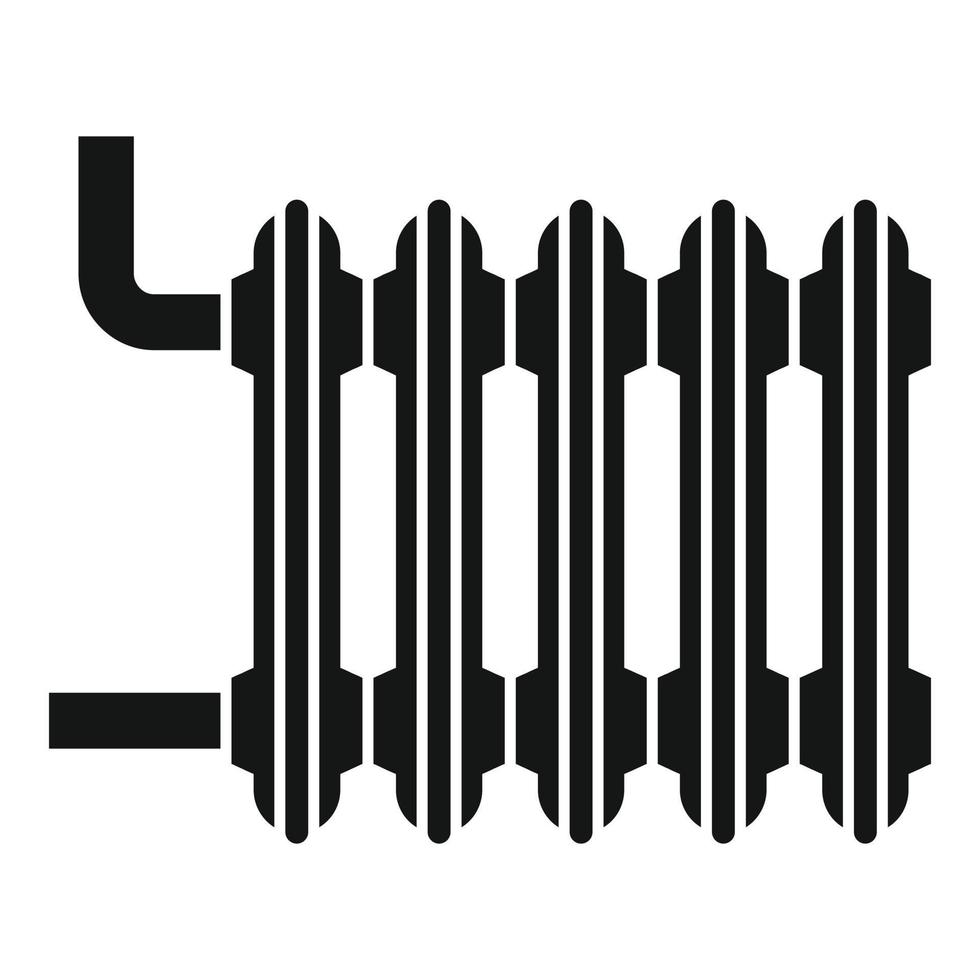 icône de radiateur de maison chaude, style simple vecteur