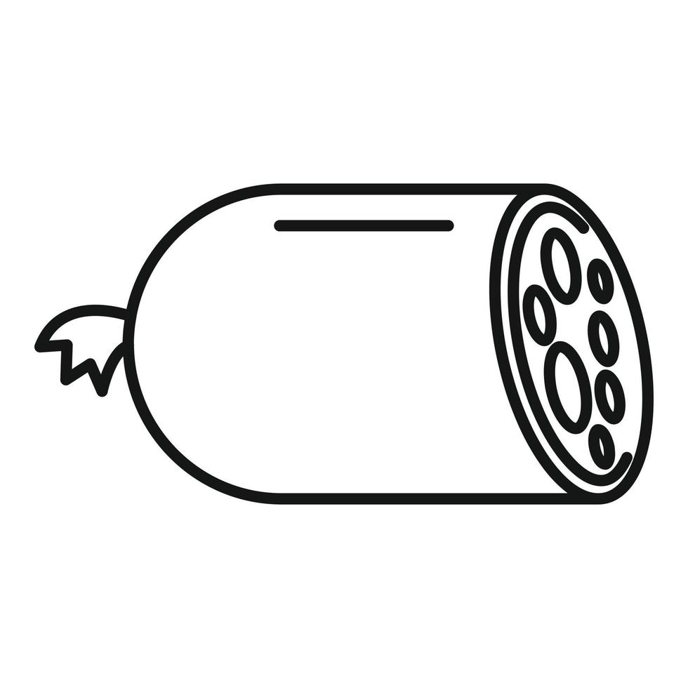 icône de saucisse de lait, style de contour vecteur