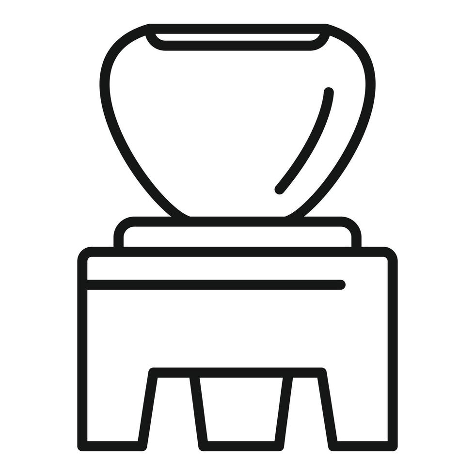 icône d'outils de cérémonie du thé, style de contour vecteur