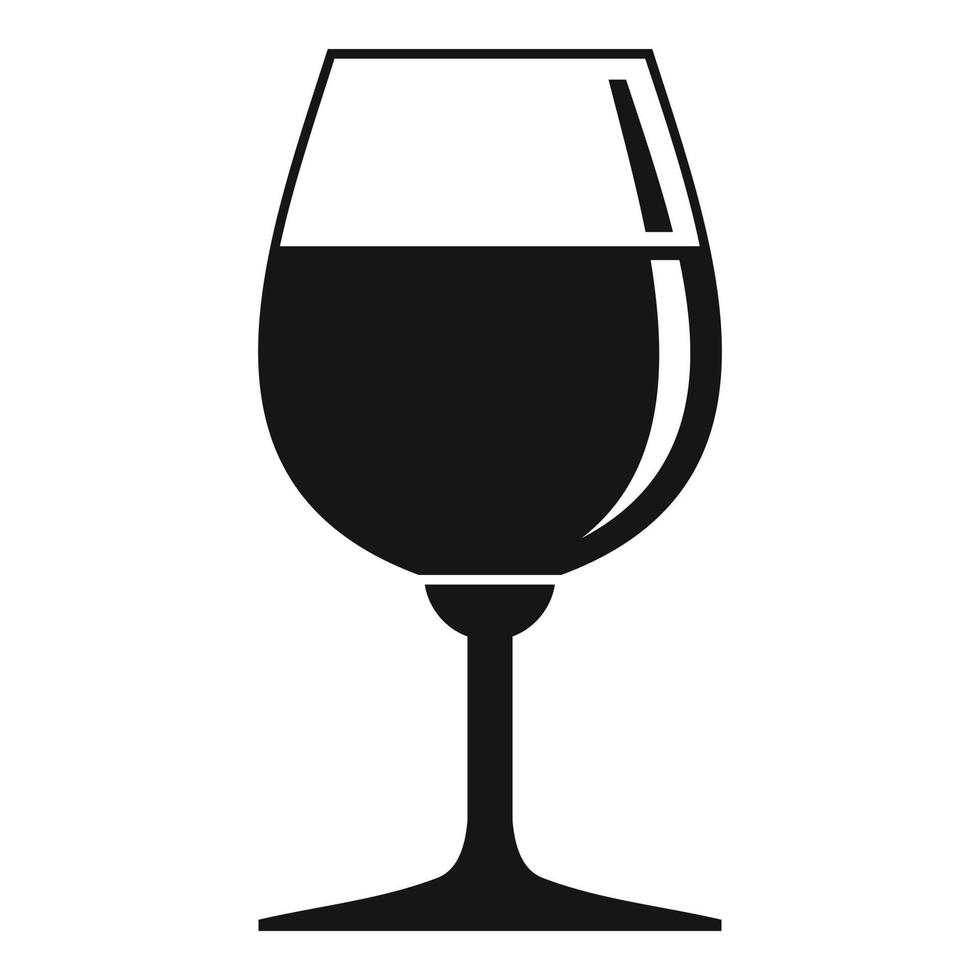 icône de verre à vin cabernet, style simple vecteur