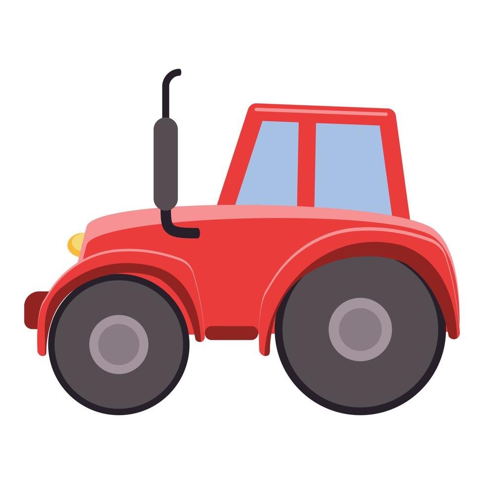 icône de tracteur agricole, style cartoon vecteur