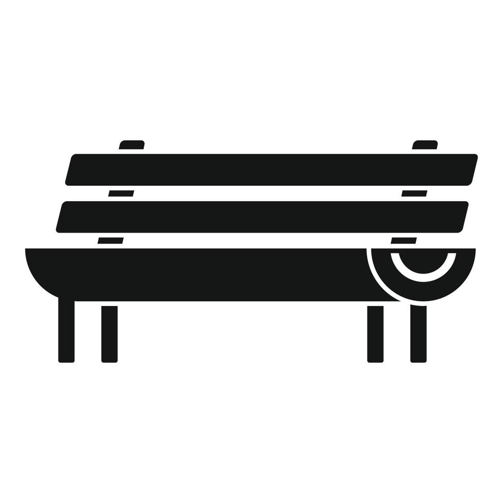 icône de banc de jardin, style simple vecteur