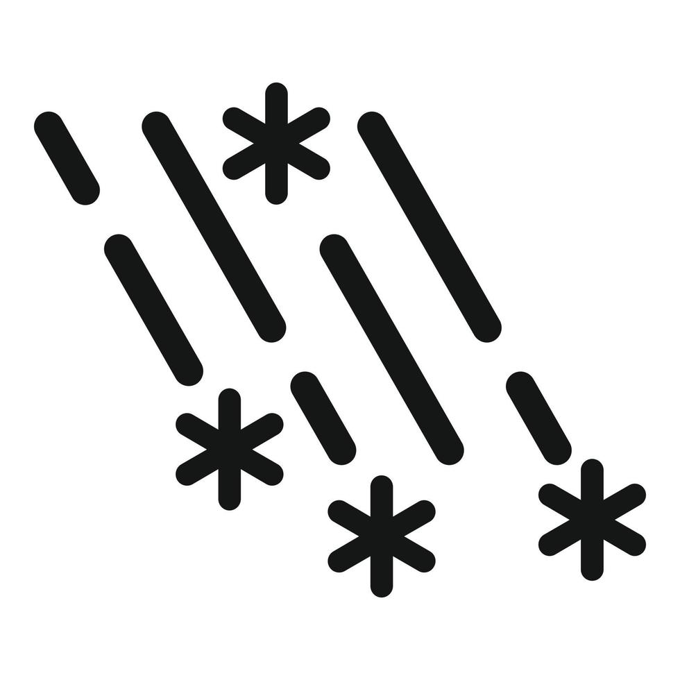 icône de blizzard dangereux, style simple vecteur