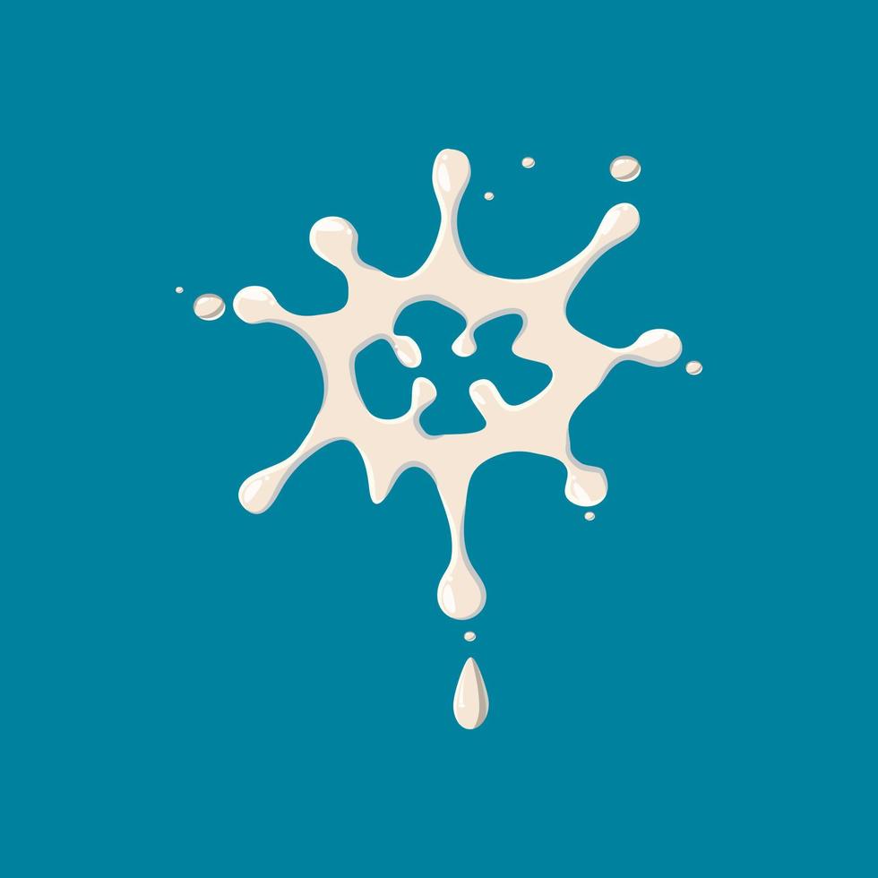 icône de grosses gouttes de lait vecteur