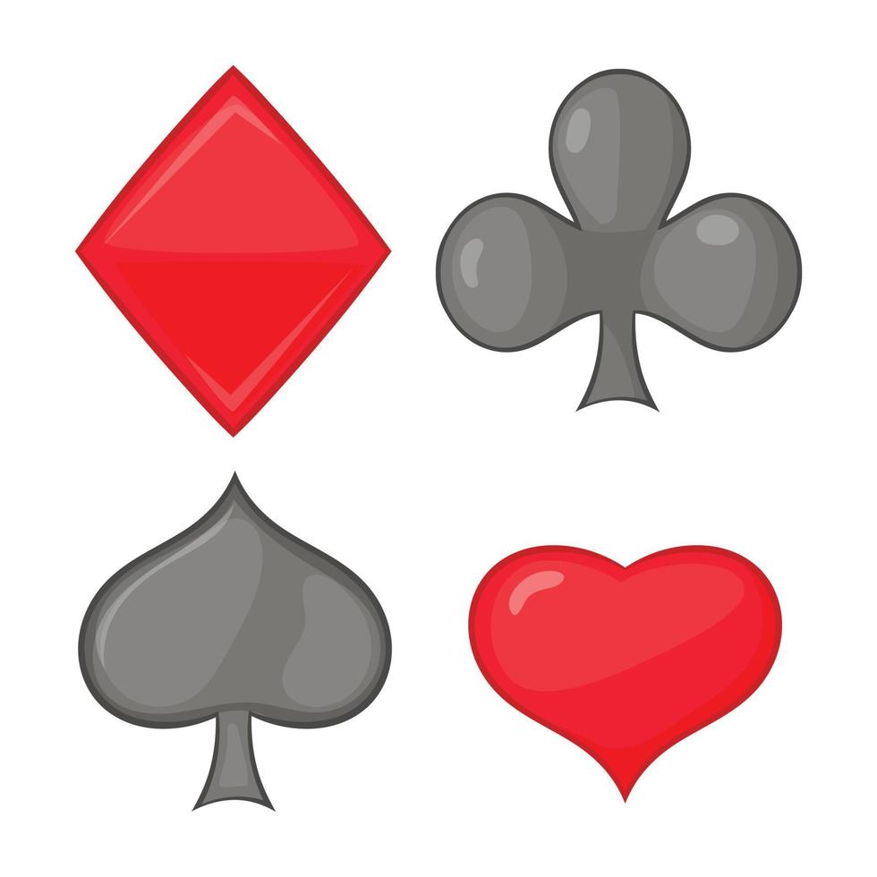 icône de combinaisons de cartes, style cartoon vecteur