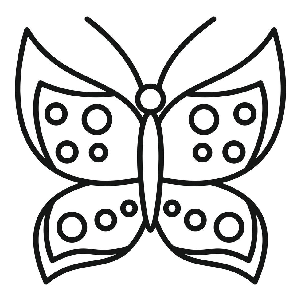 icône de papillon de beauté, style de contour vecteur