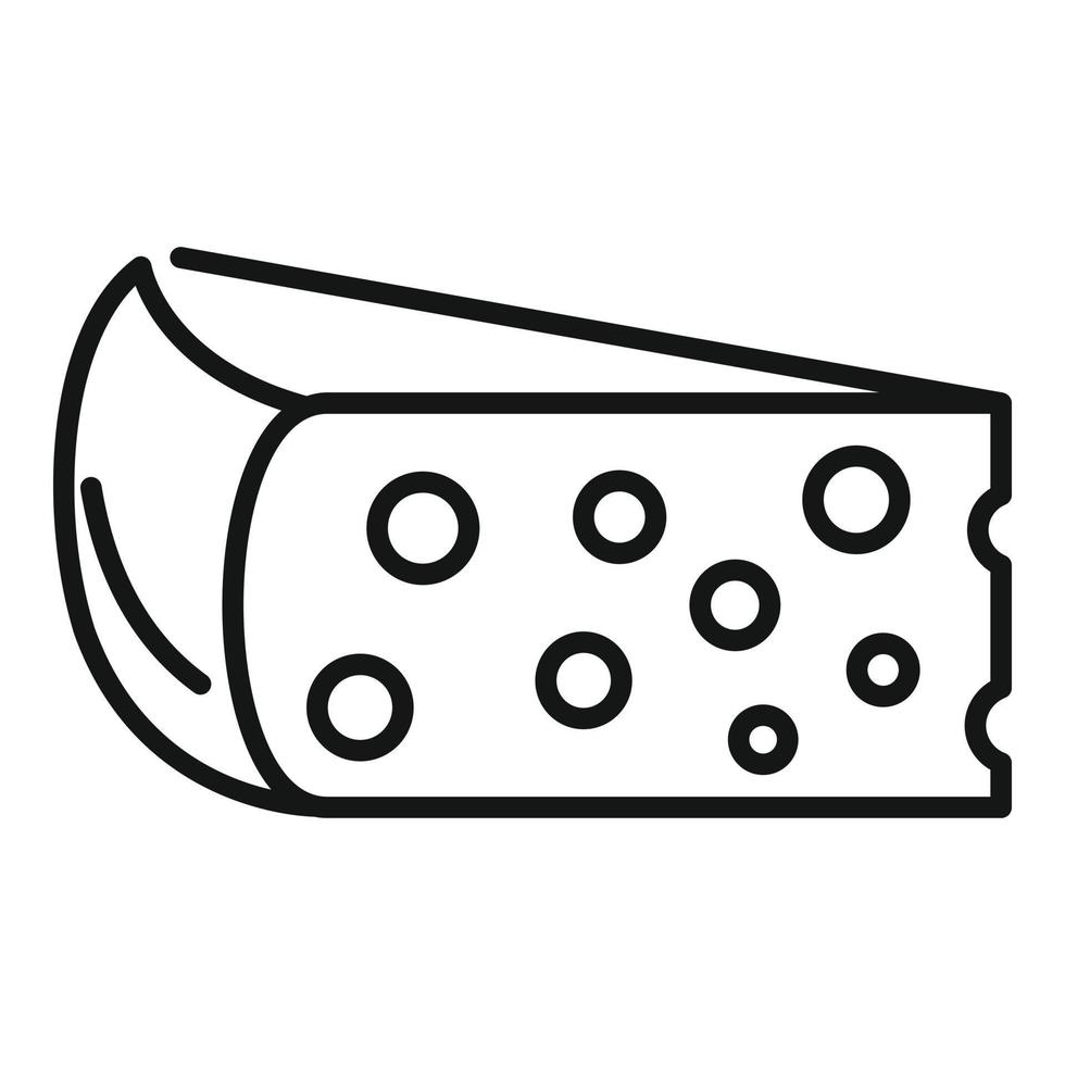 icône de fromage de vin, style de contour vecteur