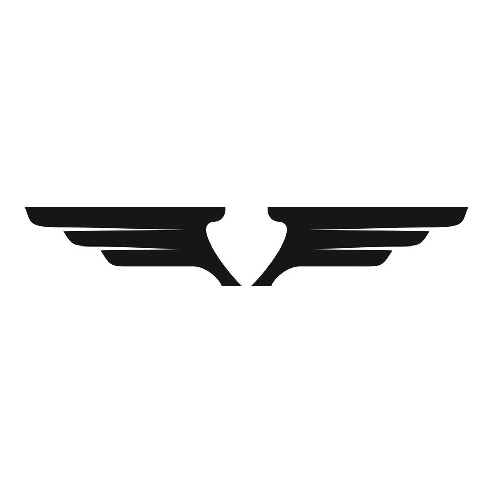 icône d'ailes de conception, style simple vecteur