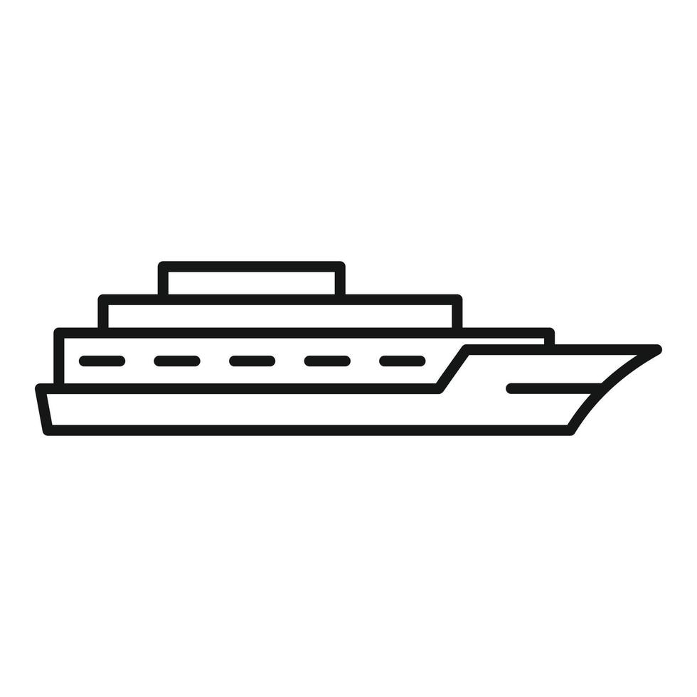 icône de croisière, style de contour vecteur