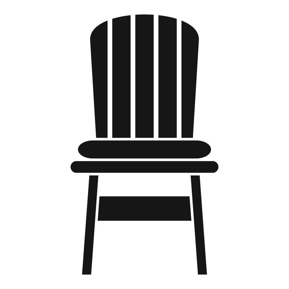 icône de chaise d'extérieur confortable, style simple vecteur