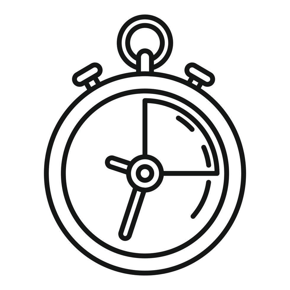 icône de chronomètre d'échéance, style de contour vecteur