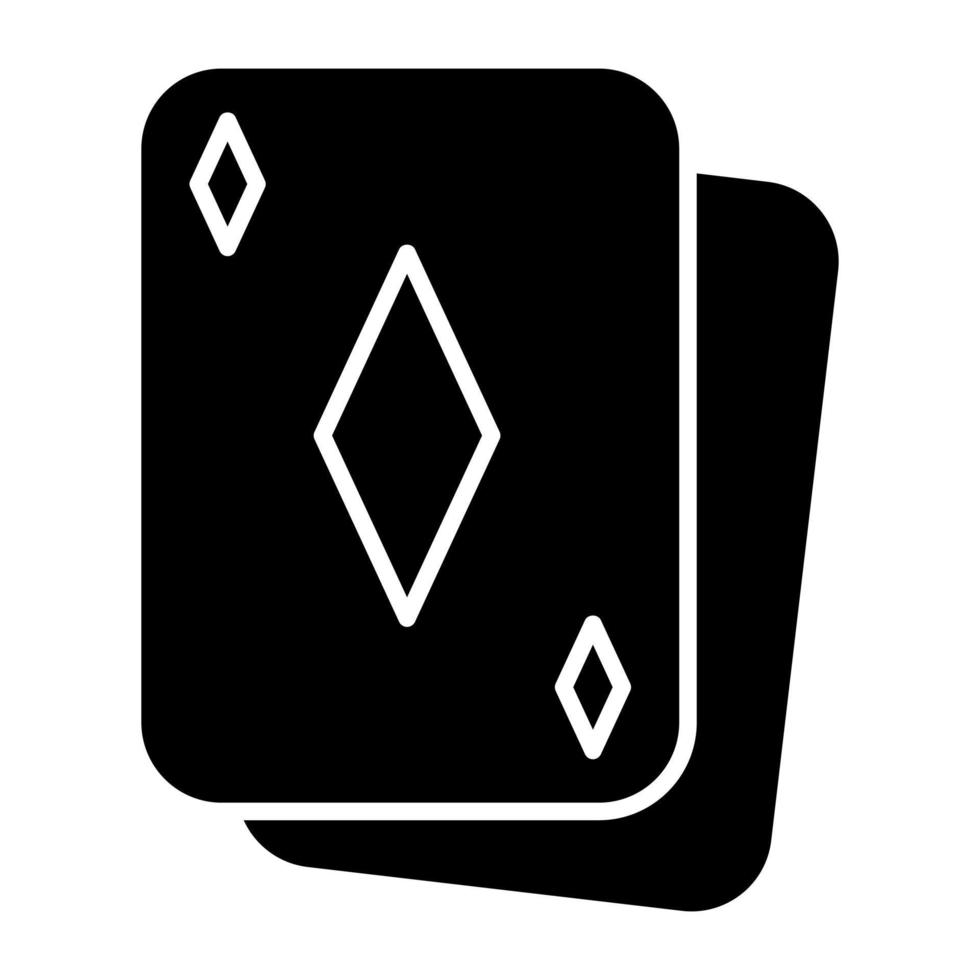 conception solide de l'icône de la carte de poker vecteur