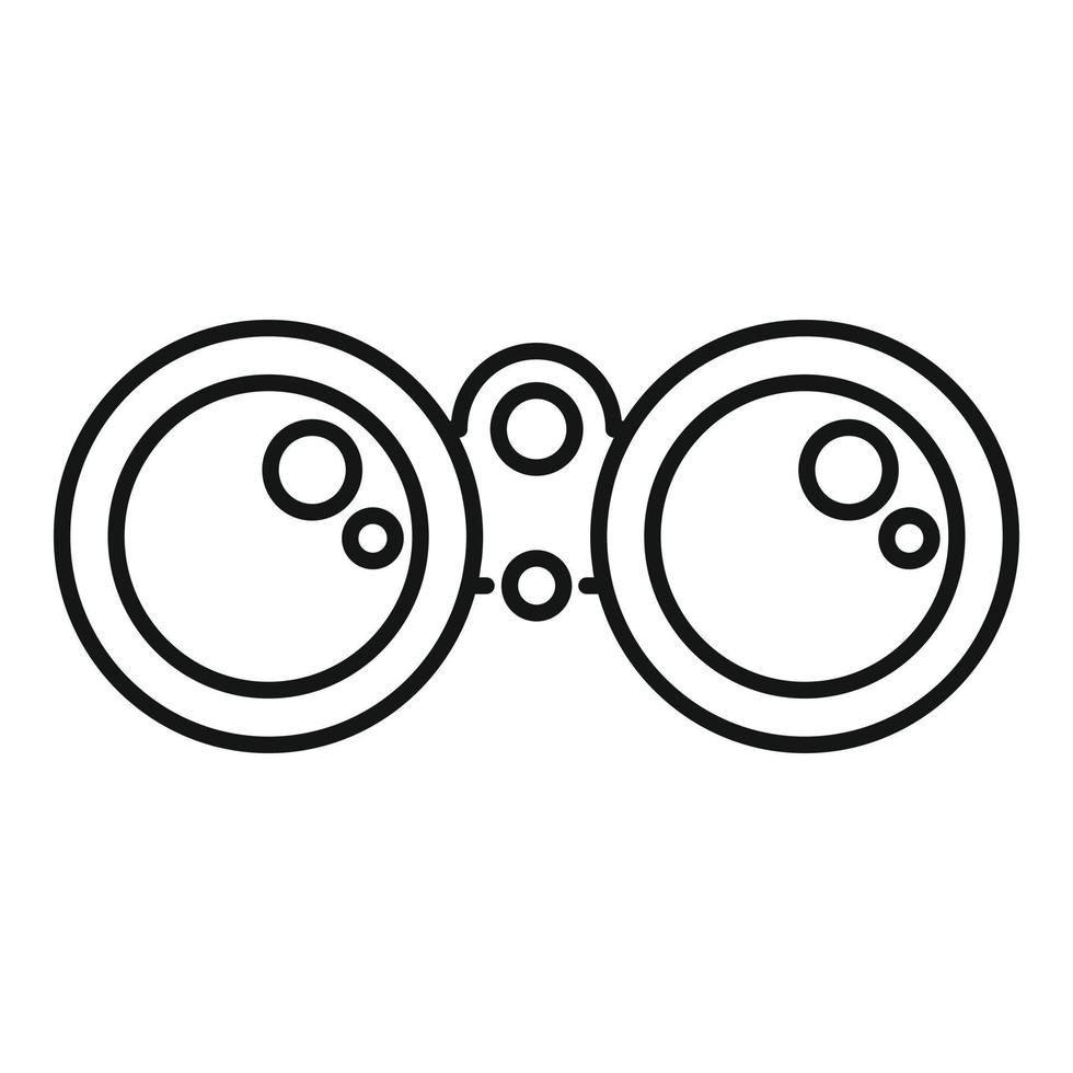 icône de l'explorateur de jumelles, style de contour vecteur