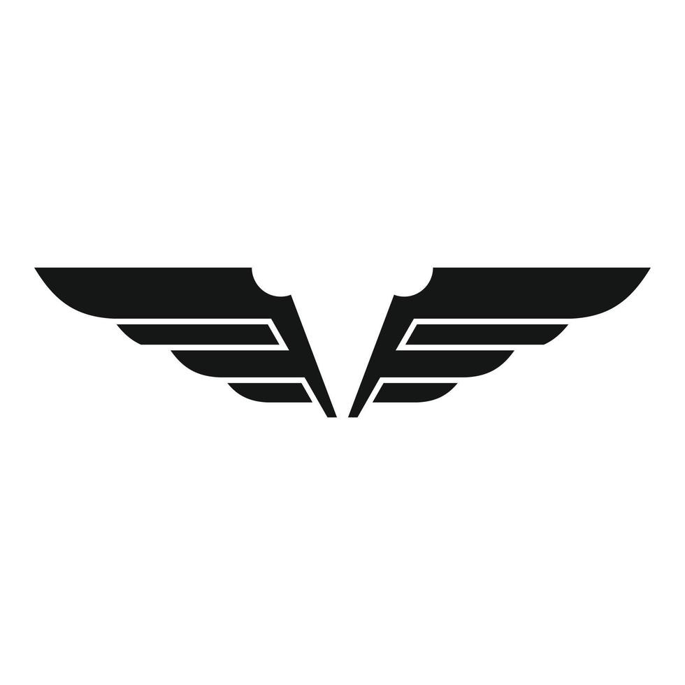 icône de vol d'ailes, style simple vecteur