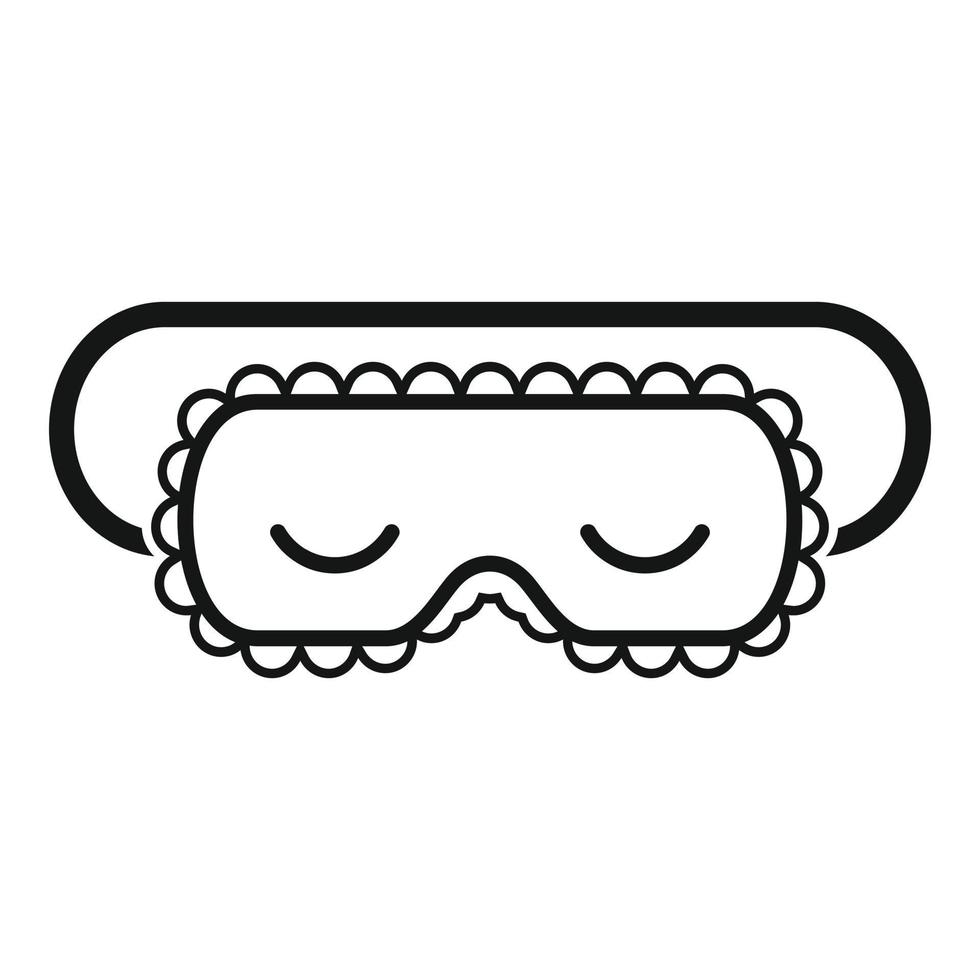 icône de masque de sommeil, style simple vecteur