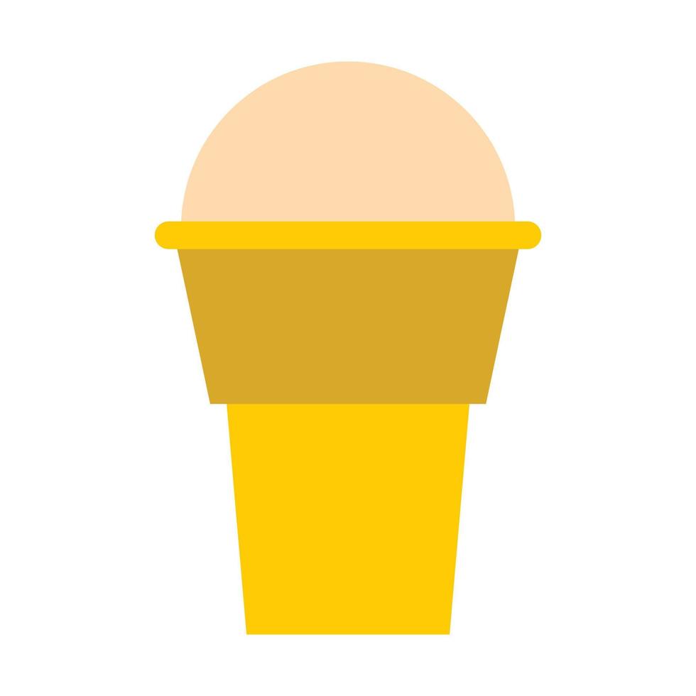 icône de crème glacée, style plat vecteur