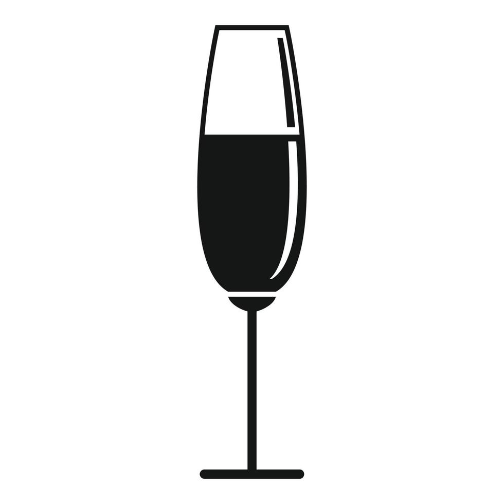 icône de verre à vin bocal, style simple vecteur