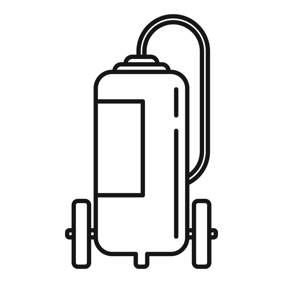 icône de roues d'extincteur, style de contour vecteur