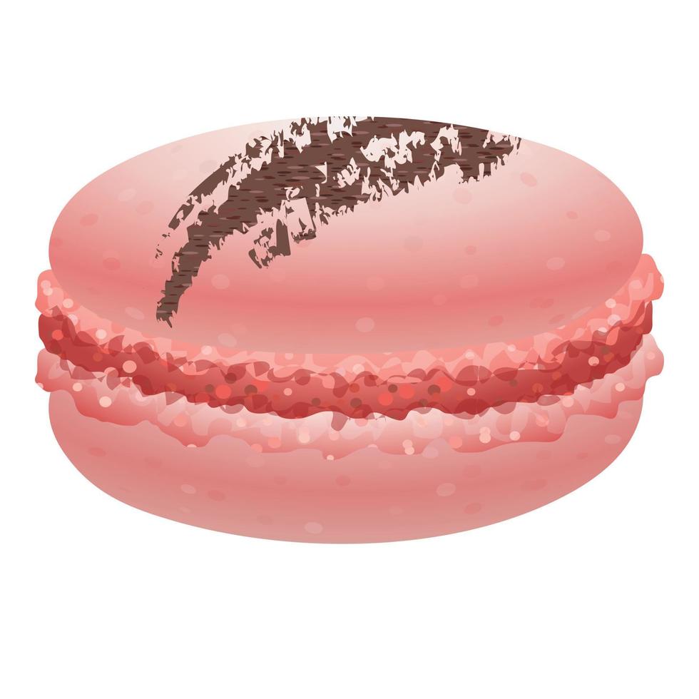 icône de macaron français, style cartoon vecteur