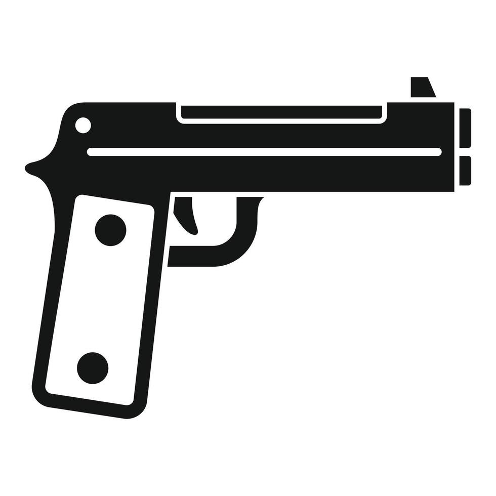 icône de pistolet de garde, style simple vecteur